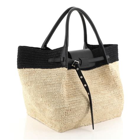 celine raffia large bag.